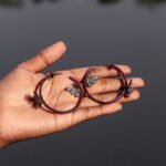 EAR RING MODERN TRENDY LOOPS RUBY DIAMONTIS
