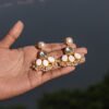 "EAR RING ANTIQUE DANGLER POLKI JAIPURI BARUK PEARLS"