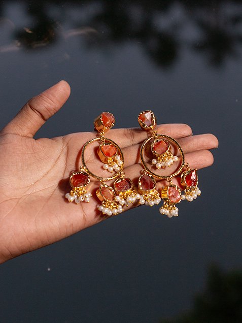 "EAR RING JAIPURI PEARL"